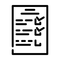 Fototapeta premium check list line icon vector. check list sign. isolated contour symbol black illustration