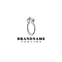 cookie cutter logo icon design template black isolated vector illustration