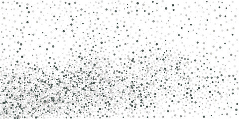 Silver glitter confetti. Light background. White abstract texture. Vector abstract graphic design. New Year Christmas. Silver glitter background. Vector elegant invitation template.