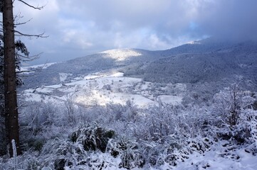 Le Bessat sous la neige
