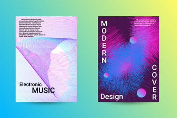 Set modern abstract musical, great design for any purposes. Business abstract presentation concept. Web banner layout template. Technology vector illustration. Music abstract background...