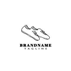 shoes cartoon logo icon design template black isolated vector