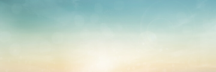 Abstract blur morning nature sky bright bokeh texture background concept happy beach horizon...