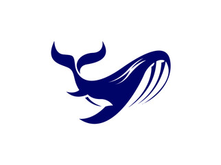 blue whale logo . creative modern logo design . © salman