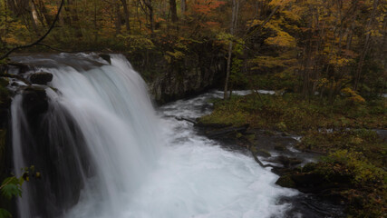 waterfall in autumn