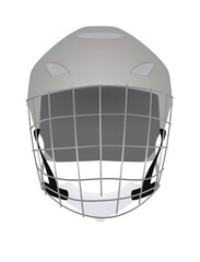 Grey ice hockey helmet. vector
