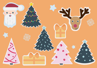 Christmas pattern. Vector illustration for design, fabric or wrapping paper.