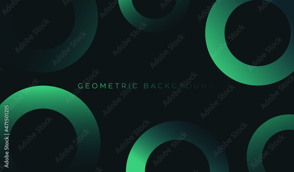 Poster abstract geometric background pattern with gradient circles and trendy colors