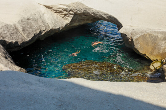 Volcanic Rock formations of Sarakiniko on Milos, Cyclades, Greece