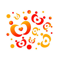 vector abstraction pattern in orange red tones for textile