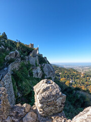 Castle of the Moors or Castelo dos Mouros a hilltop medieval castle located in Portugal