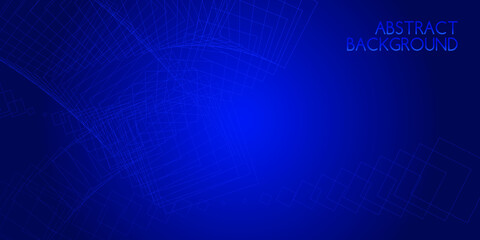 Abstract sound waves of many lines isolated on dark blue background. Creative vector line backdrop.  