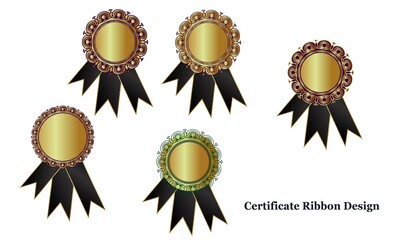 Print ready ribbon or award design