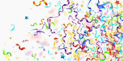 ribbon spiral confetti carnival color shine gift