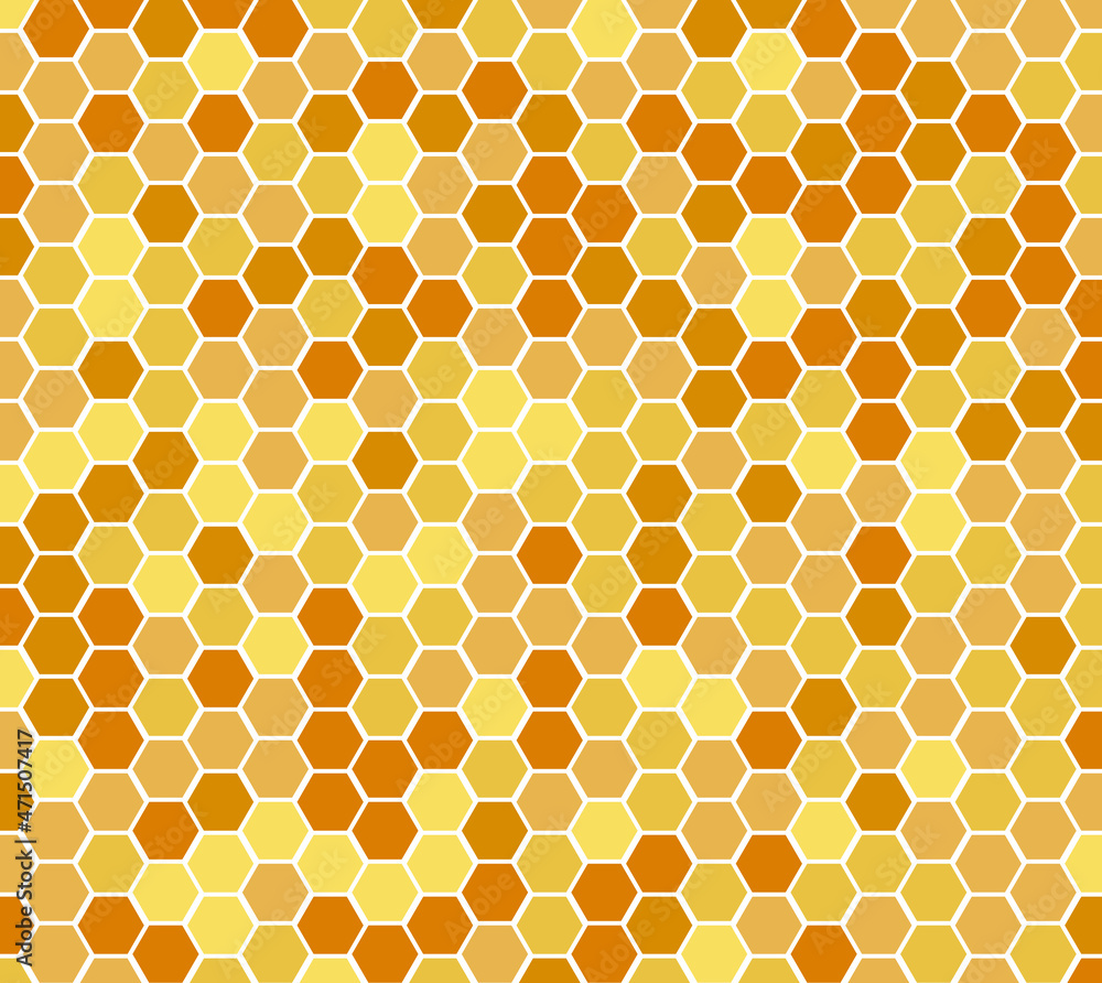 Poster hexagonal honeycomb bee background pattern vector abstract. honeycomb bee hive
