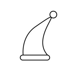 Santa Claus cap. Christmas cap. Red Cap vector.