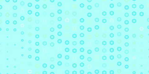 Light Green vector backdrop with mystery symbols.