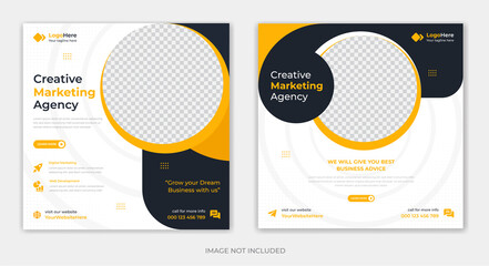 Modern Business social media post design template, business instagram post premium vector