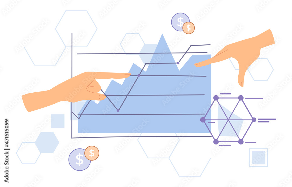 Poster concept of statistics. minimalistic pictures with graphs. diagrams, information for analysis. market