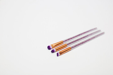 cosmetic makeup brush isolated on a white background.