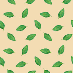 seamless pattern with leaves