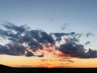 sunset in the clouds