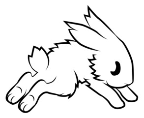 Bunny Jump Line Drawing