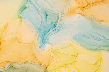 Fototapeta premium Abstract color fluid background, hand drawn alcohol painting, liquid ink technique