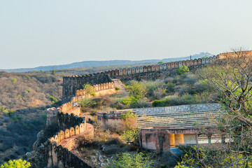 Nahargarh Fort on a cloudy day