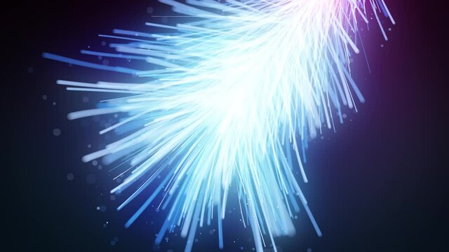 Abstract Organic Fluid Particles Fx Graphic Intro Background/ 4k animation of an abstract fluid particles background graphic design intro with light flare fading in