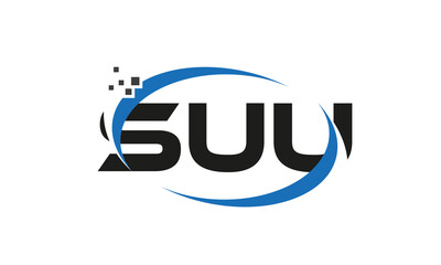 dots or points letter SUU technology logo designs concept vector Template Element	
