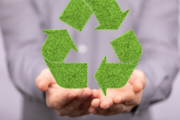 green recycling symbol for clean energy
