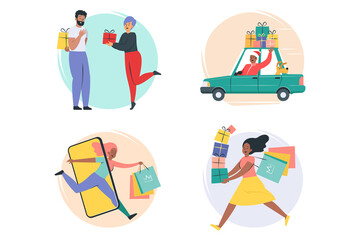 Shopping and Sale illustrations