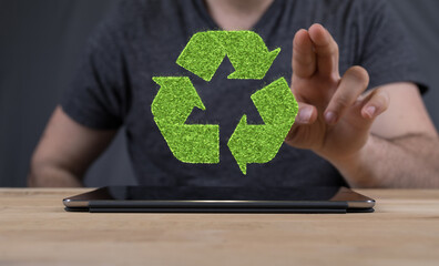 Recycled eco zero waste lifestyle. Ecological design Recycle