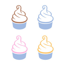 simple fun soft serve ice creams in cups