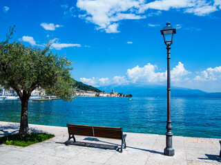 Salò from the lake front view-Garda lake-Italy