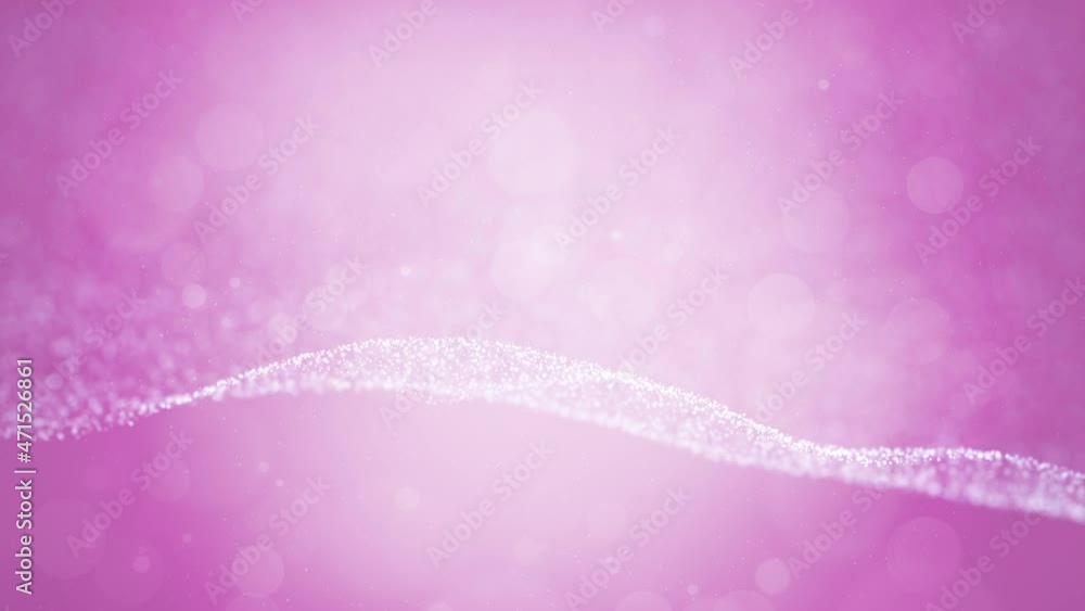 Poster abstract slow motion waves lines on beautiful bright clean copy space pink background seamless loop 