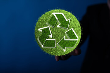 green nature environment recycling abstract illustration