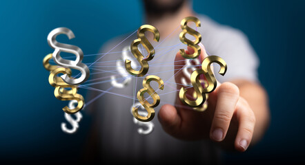 Law and justice concept modern