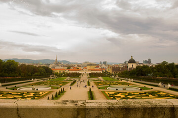 Fototapeta na wymiar Palacio Belvedere, en Viena, Austria.