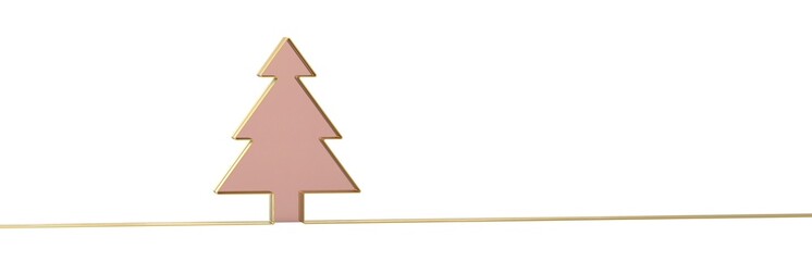 Fototapeta premium merry christmas card modern 3d minimal