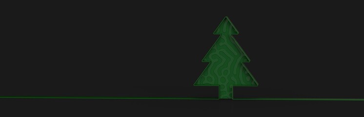 winter merry christmas card modern 3d minimal