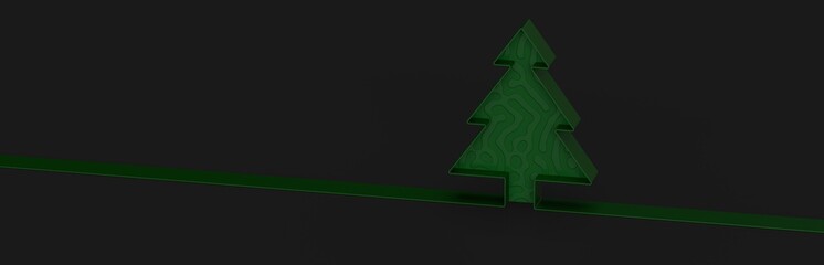 Obraz premium merry christmas card modern 3d minimal
