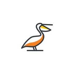 Pelican logo design premium concept