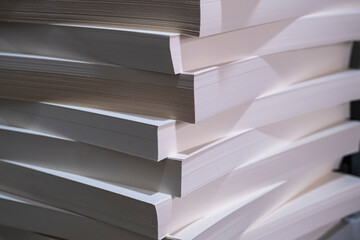 close up stacks of papers background