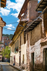 Traditional architecture of Cusco. UNESCO world heritage in Peru