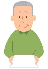 書類を渡す男性1