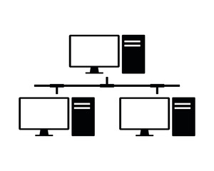 Computer network symbol. Illustration vector