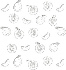 Obraz premium pink peach seamless pattern. fresh fruit background. Apricot endless background, texture. Fruits backdrop