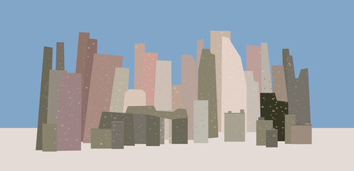cityscape  skyscrapers vector illustration background